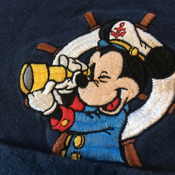 Vintage Other - Mickey Mouse Blue 🐭 Pocket Tee / Disney World 🌍